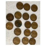 Collection of (17) Wheat-back Pennies