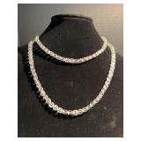 Vintage Clear Beaded Necklace
