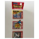 Vintage UNOPENED Triple pack Baseball Cards