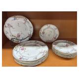Floral Porcelain Plate Set