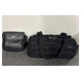 Two black bag and case