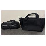 Two black bag and case