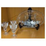 Decorative Plate & small Glasses