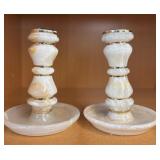 Carved Marble Candle Stick Holder