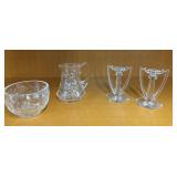 Vintage Crystal & Candle Holder