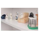 Decoratuve items and salt and pepper sprinkler