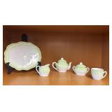 Vintage Porcelain Teapots Set Shell Design