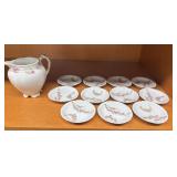 Porcelain Small Plate & Creamer Pitcher
