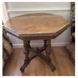 Quality Octagonal Cross-band Inlaid Lamp Table