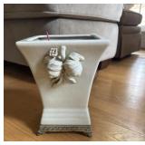 Decorated Ceramic Flower Vase