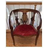 Antique Inlaid Mahogany Arm Chair
