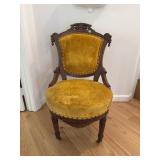 Antique Walnut Victorian Hiprest Side Chair
