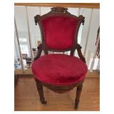 Antique Walnut Victorian Hiprest Side Chair