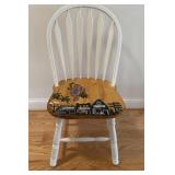Hand Painted Wooden Hoop Back Windsor Chair