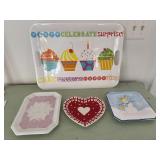 Collection of Ceramic Trays, etc...