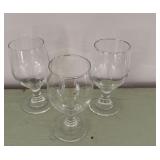 (3) Pieces Crystal Glass Stemware