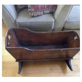 Antique Wood Baby Cradle