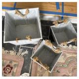 Graduated Set of (3) Metal Buckets/Flower Pots