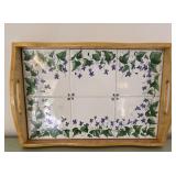 Dbl Handled Holiday Themed Tile Serving Tray