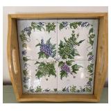 Dbl Handled Tile Serving Tray