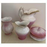 Antique Wellsville Ceramic 4 piece