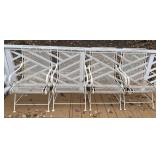 Four Vintage Wrought Iron Patio Chair