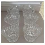 Matching Set of 6 Crystal Cups