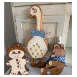 Lot Hand Carved Hand Painted Wooden Decorative