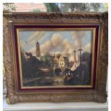 Fancy Framed Canal Art