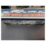 Hess toy truck and race car