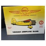Shell Vintage Airplane Bank