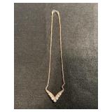 Sterling Silver Necklace Set with Stones