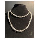 Vintage Clear Beaded Necklace