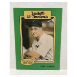 Baseballï¿½s All-Time Great Lou Gehrig Baseball Card