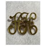 Vintage Gold Tone Insignia Brooch