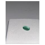 .65 ct Aug 7x5mm oval Columbian emerald