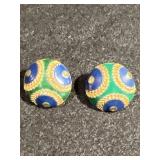 Vintage Pair Colorful Earrings