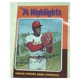 Gibson 74 Highlights 3000 Strikeout BB Card #3