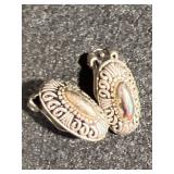 Vintage Fancy Silver Tone Earrings