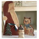 Lot Carved Wooden Decorative Items