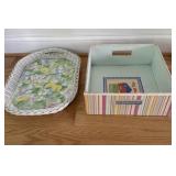 Double Handled Tray & Wicker Serving Tray