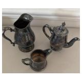 (3) Pieces Vintage Silver Tone (hotel ware,