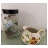 Decorative Jar of Glass & Teapot