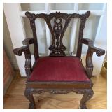 Fancy Carved Chippendale Childï¿½s Arm Chair