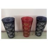 (3) Pieces Vintage Colored Glass