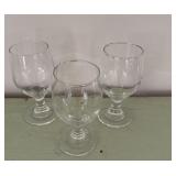 (3) Pieces Crystal Glass Stemware