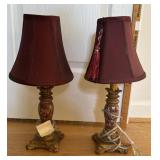 Pair Boudoir Lamps with Shades