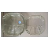 Set of 6 Divided Glass Plates