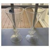 (2) Crystal Stemware Glasses