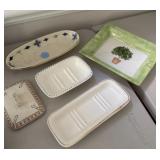 Collection of (5) Porcelain Trays